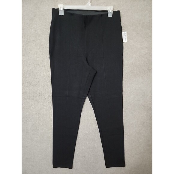 Old Navy Stevie Skinny Ankle Pants Women XL Tall Black Ponte Knit Seam Front NEW - Picture 4 of 8